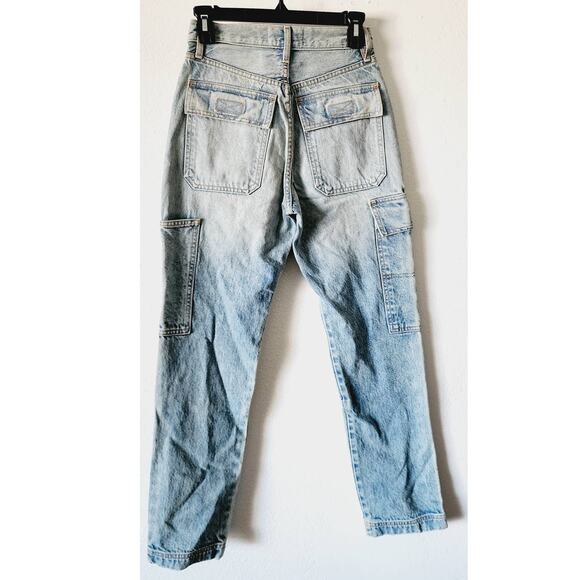 SLVRLAKE Savior Cargo High-Rise Straight Jeans Salt Flats Blue 24 NWOT - Picture 4 of 12